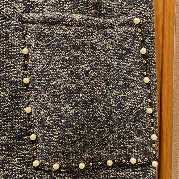 NWT Rare and Fabulous Blue Marled Sleeveless Duster with Fur Collar and Lining L - Picture 6 of 9